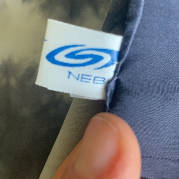 Blue tie dye silk scarf 44” square - Picture 4 of 6